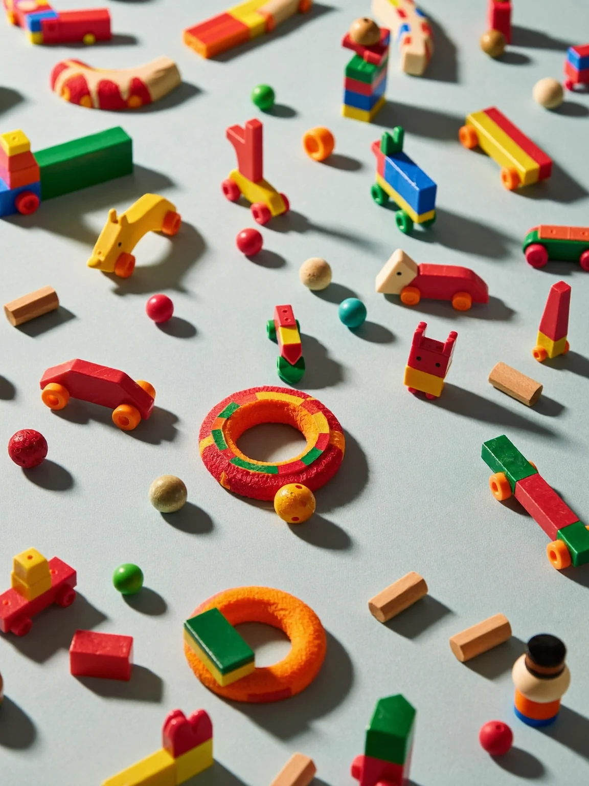 Illustreret scene med barn og voksen der leger sammen